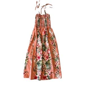 Pacific Legend coral Hawaiian dress, One Size Fits Most